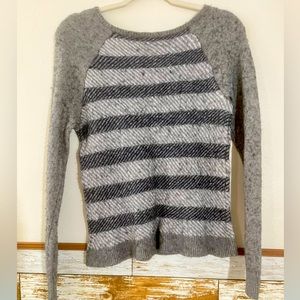 JCrew gray striped ladies sweater